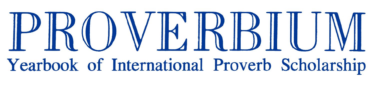 Blue Logo of the Journal Proverbium